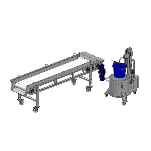 Linie mit Blasenwaschtank und manueller Obstsortierung für Saftproduktion